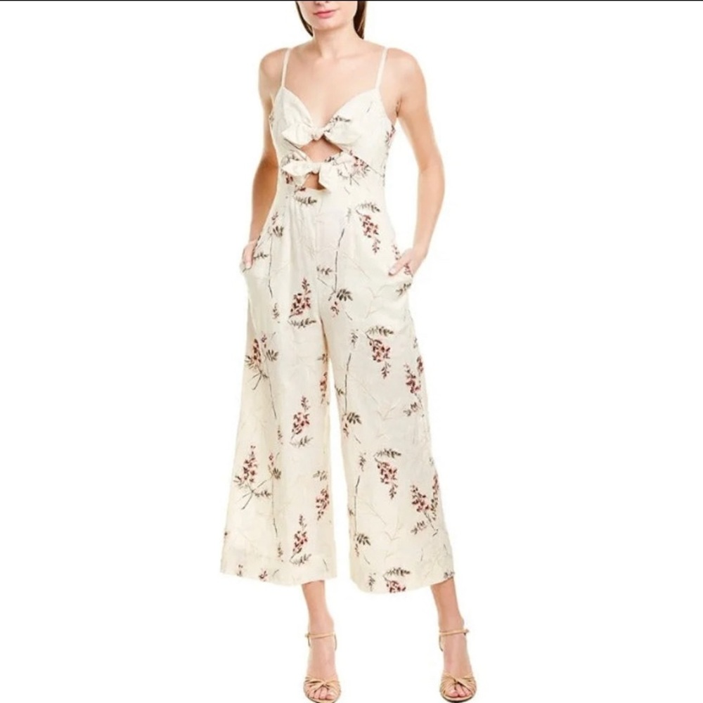 Rebecca Taylor Cream Floral Jumpsuit